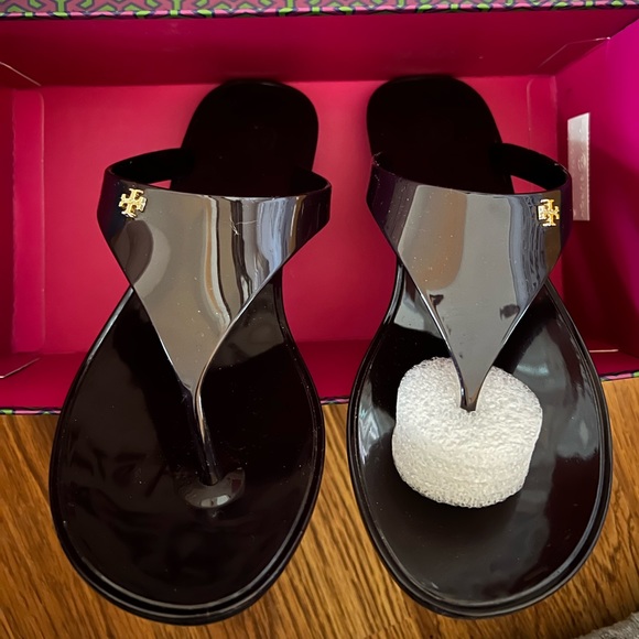 Tory Burch Miller Sandals in Eggplant - Picture 2 of 10